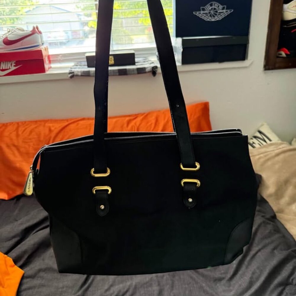 Lancel Paris Matte Black Hand Bag‎ Shoulder Bag - Made in Italy